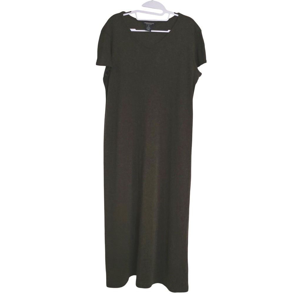 American Eagle Wool Blend V-Neck Maxi Sweater Dress‎ Charcoal Grey Womens Large